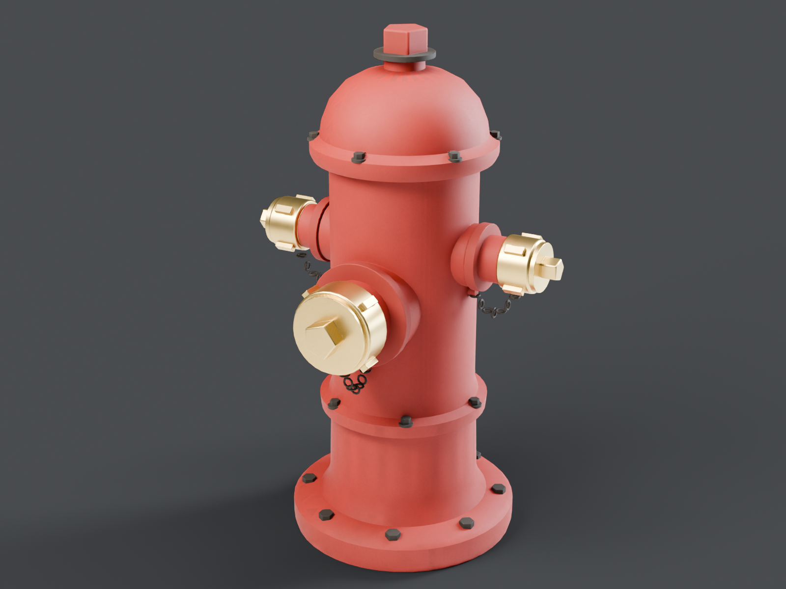 Weathered Cast-Iron Fire Hydrant (North American)