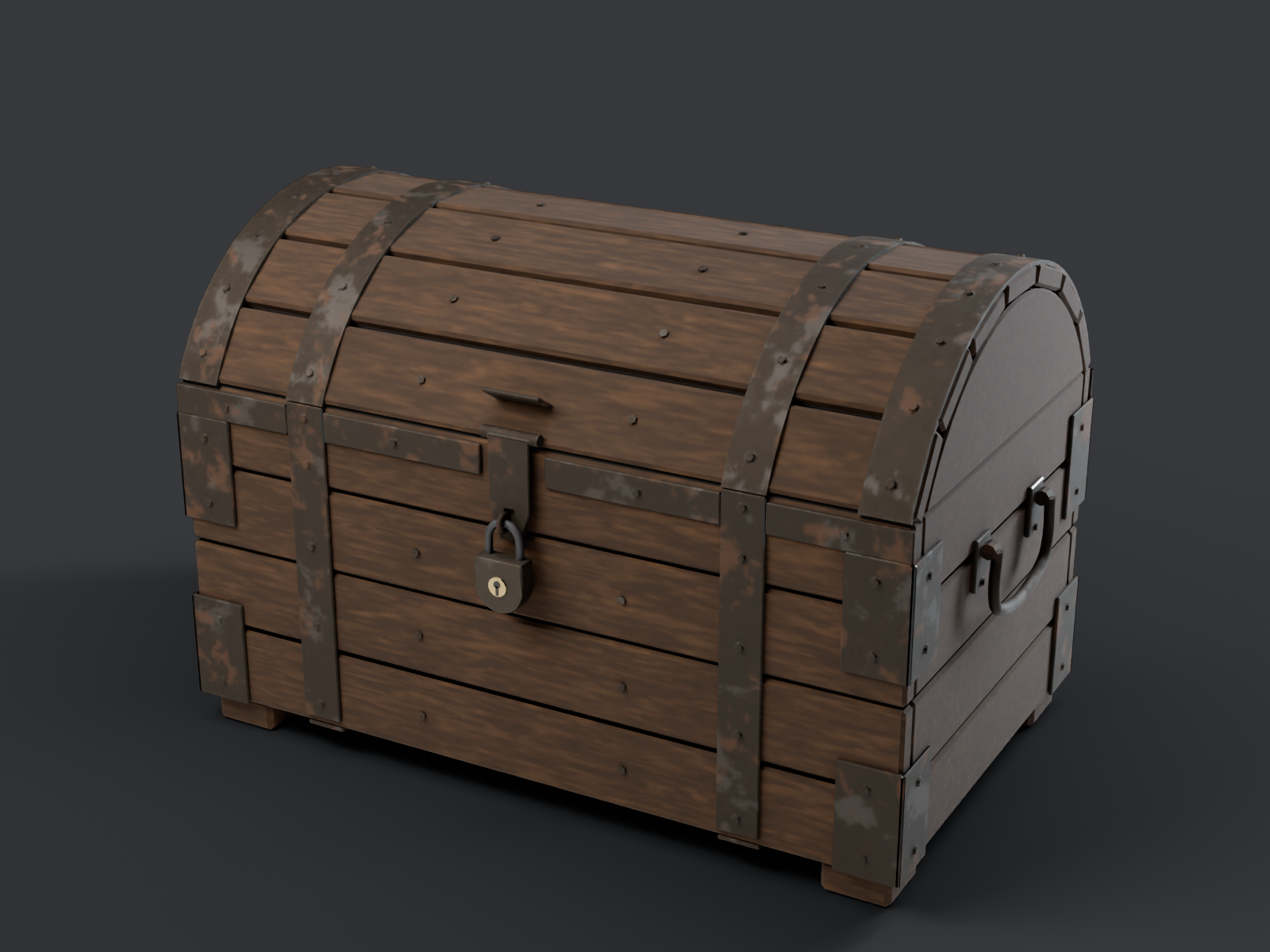 Weathered Pirate Treasure Chest